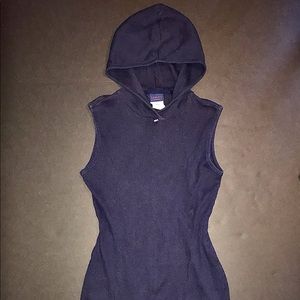 Navy blue sleeveless hooded dress Tommy Hilfiger